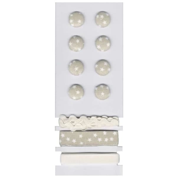 Beige stjärnknappar och band - Rayher Beige