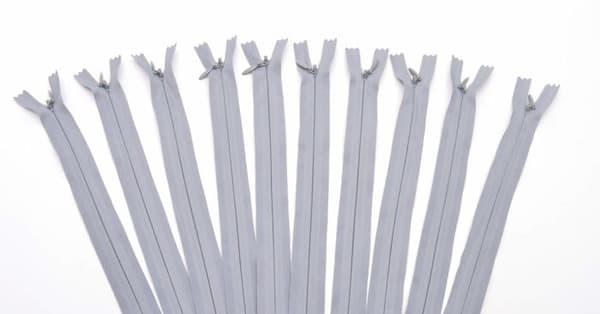 Stängning - knapp - dragkedja Trimz - RV-SP-NAVN3-60-243-10 - Justerbar osynlig dragkedja Grå 60 cm