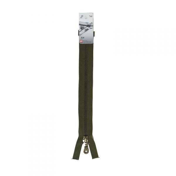 Separbar metalldragkedja (Z19) - 90 cm 765 Mörk khaki