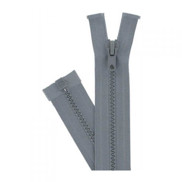 Separbar formgjuten plastdragkedja 6 mm (Z54) - 50 cm 440 Mörkgrå