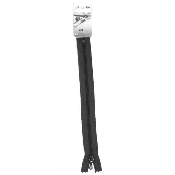 Ej separerbar plastdragkedja, fin (Z51) - 15 cm 450 Antracitgrå