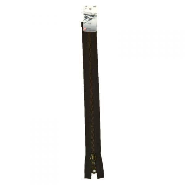 Separbar metalldragkedja (Z19) - 80 cm 990 Valnötskal