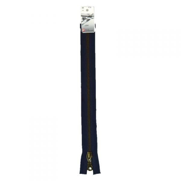 Separabel dragkedja - Prym - Z19 - 55 cm - 6 mm mässingstråd - Marinblå
