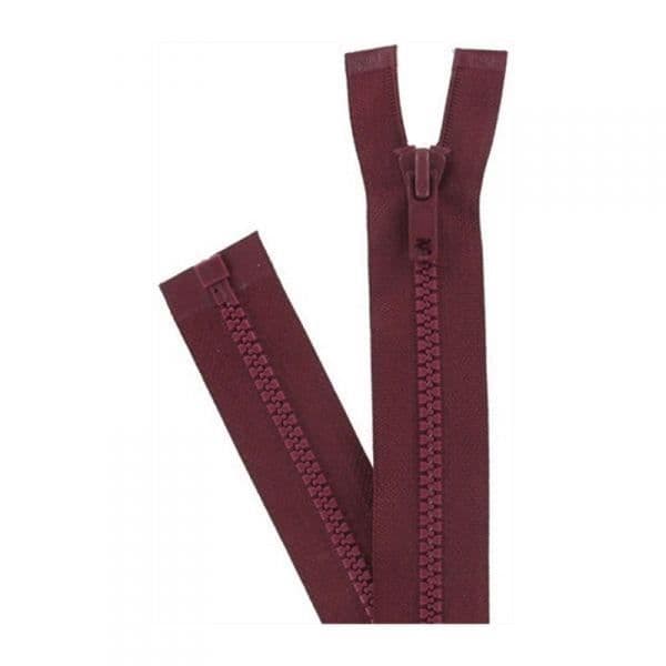 Separbar gjuten plastdragkedja 6 mm (Z54) - 40 cm 870 Bordeaux