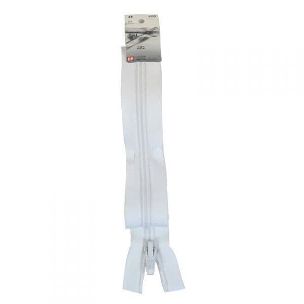 Separbar plastdragkedja 6 mm (Z52) - 45 cm 400 Vit