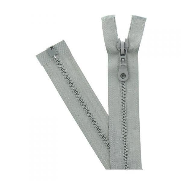 Separbar gjuten plastdragkedja 6 mm (Z54) - 40 cm 432 Ljusgrå