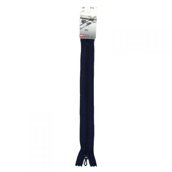 Oplåsbar dragkedja - Prym - Z51 - 50 cm - Spiralnylon - Mörkblå