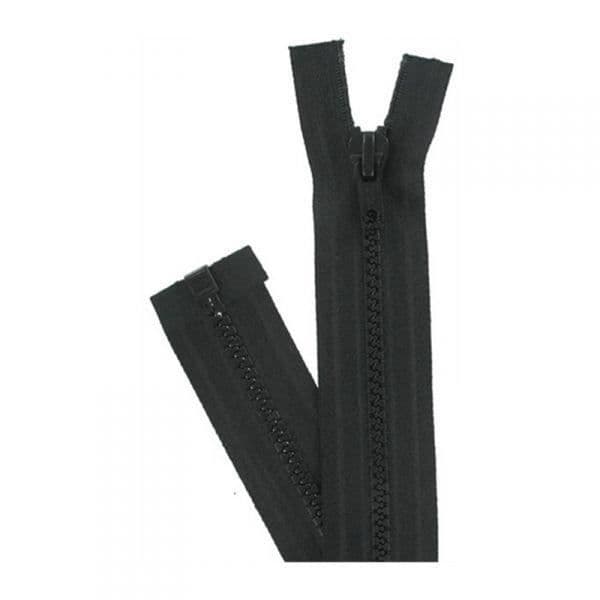 Gjuten plast avskiljbar dragkedja 6 mm (Z54) - 40 cm 460 Svart