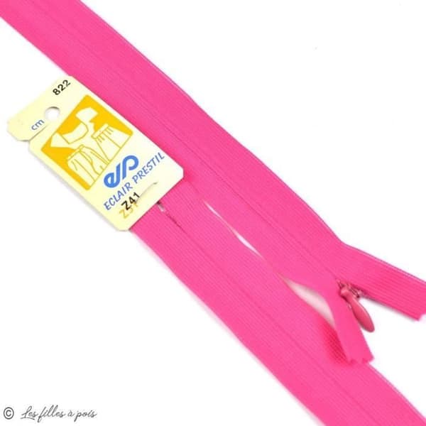 Invisible ® dragkedja - Oeko-Tex ® - Färg: Fuchsia rosa dragkedja längd: 60cm Blixtlåslängd: 60cm
