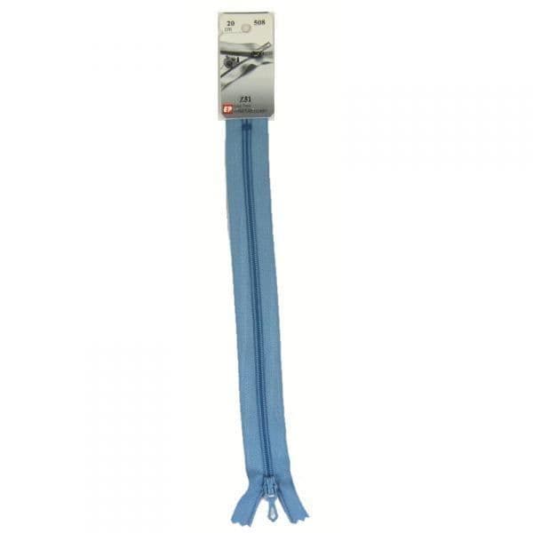 Ej separerbar plastdragkedja, fin (Z51) - 40 cm 508 Himmelsblå