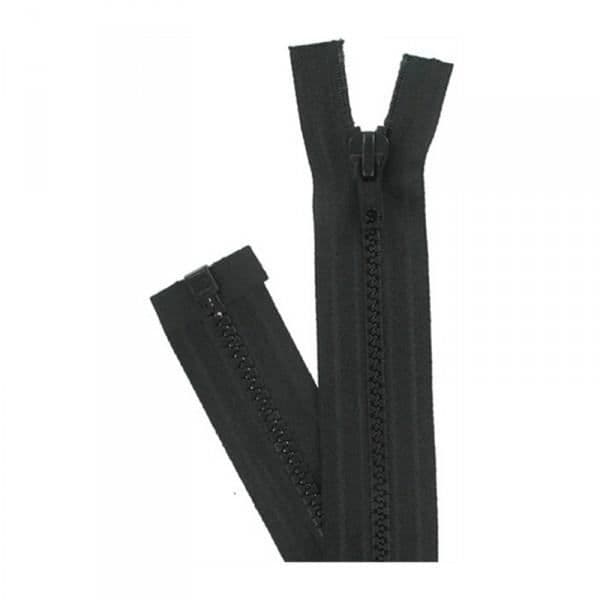 Gjuten plast avskiljbar dragkedja 6 mm (Z54) - 25 cm 460 Svart