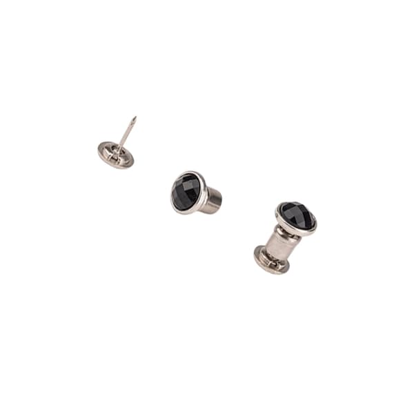 INF Usynlige Tryklåse, Flad Bagside Rhinestone Runde Knapper (10 stk.)