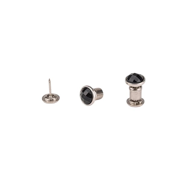 INF Usynlige Tryklåse, Flad Bagside Rhinestone Runde Knapper (10 stk.)
