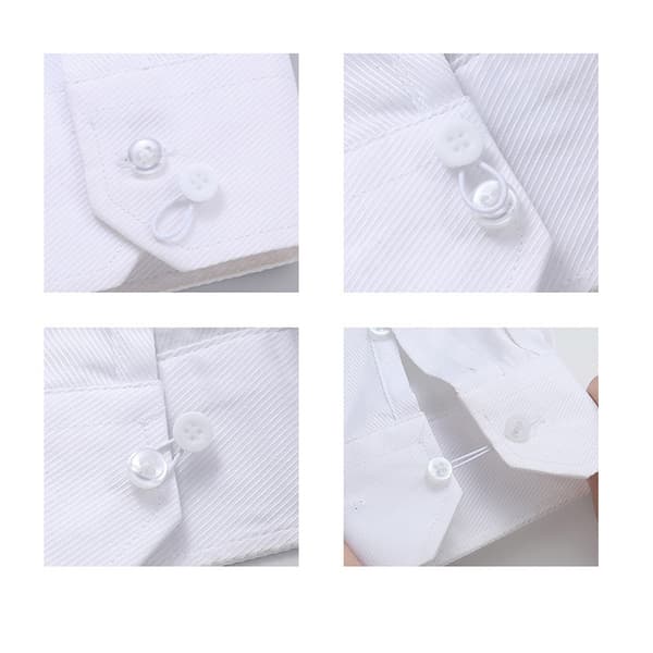 INF Justerbare midjeforlengere, 10 stk. - 10 mm klare runde knapper