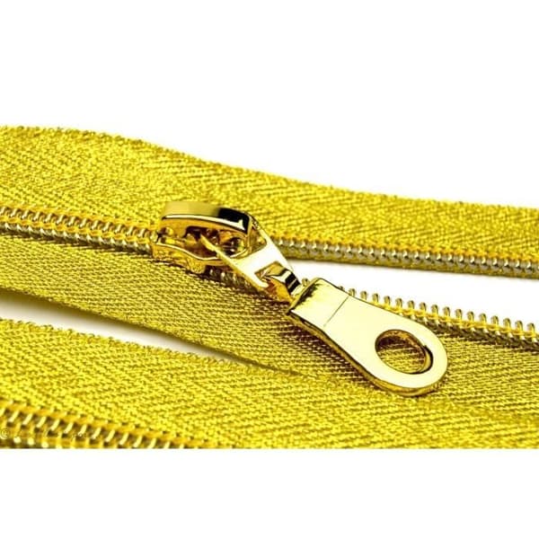 Fermeture Eclair ® lurex - nylonmask - Färg: Guld längd på blixtlås: 25 cm Längd på blixtlås: 25 cm
