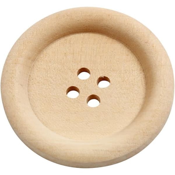 Träknappar - Ej specificerad - ref 56687 - Färg beige - Typ rå - 1 styck