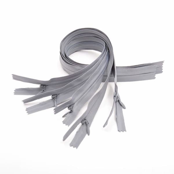 Stängning - knapp - dragkedja Leduc - RVNAVN3-40-243-5 - Dragkedja, grå, 40 cm