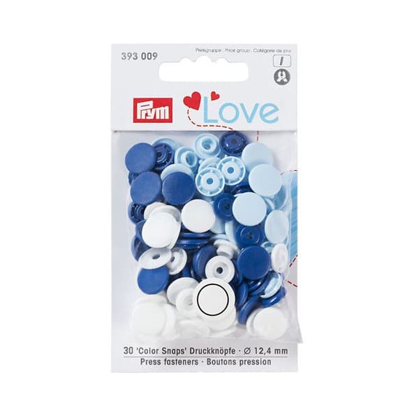Tryckknappar - Sortiment - 12,4 mm - Tvättbar 60°C - 30 stycken - Polyeten