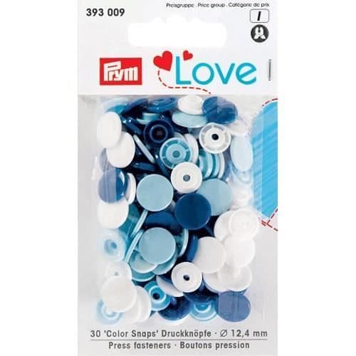 Tryckknappar - Sortiment - 12,4 mm - Tvättbar 60°C - 30 stycken - Polyeten