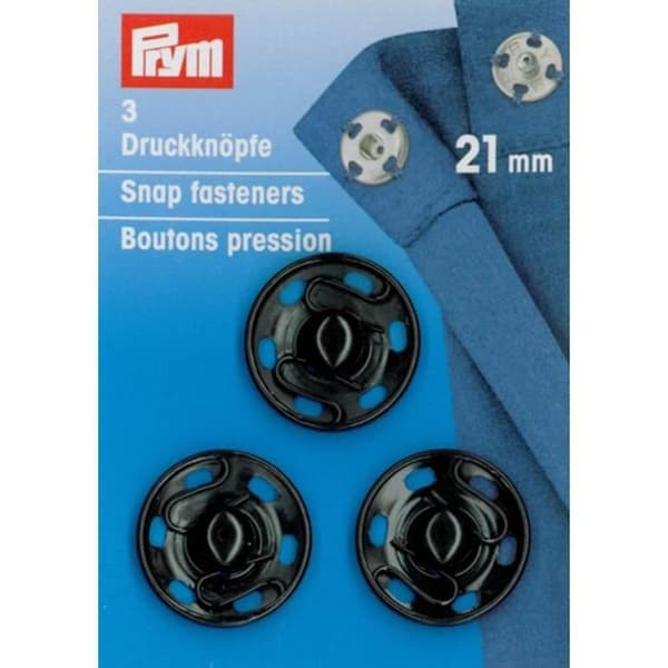 Sy tryckknappar 21 mm svart - Prym