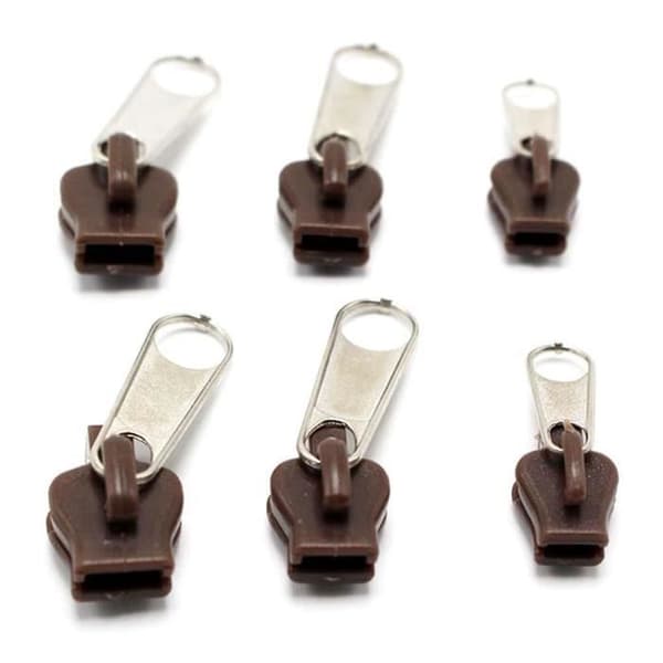 Instant Zipper Slider Repair Kit - FDIT - Zip Slider - Vit - 6 delar