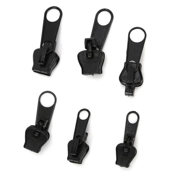 EJ.life Universal Zipper 12st Universal Dragkedja Head Repair Kit för gör-det-själv