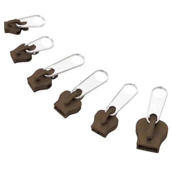 CHE Kit för snabb reparation av dragkedjeslidsen 6Pcs Dragkedjeslide-reparationskit deco pack Som visas