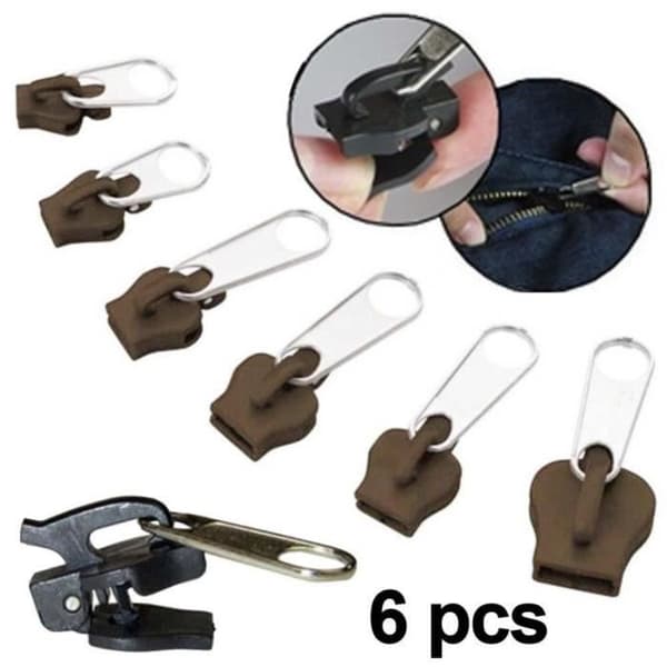 CHE Kit för snabb reparation av dragkedjeslidsen 6Pcs Dragkedjeslide-reparationskit deco pack Som visas