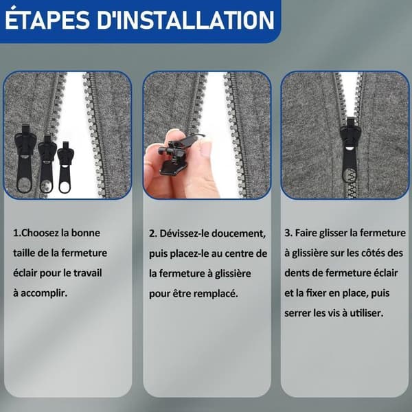 Dragkedja Puller, 12 St Reparation Utbytes Universell Dragkedja Puller för Jackor, Kappor, Väskor