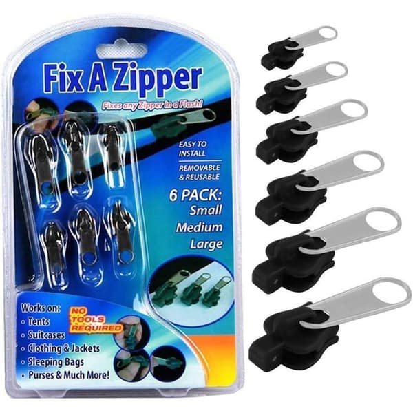 Clip-on dragkedjor, Zlideon dragkedja, metallreparationssats för dragkedja