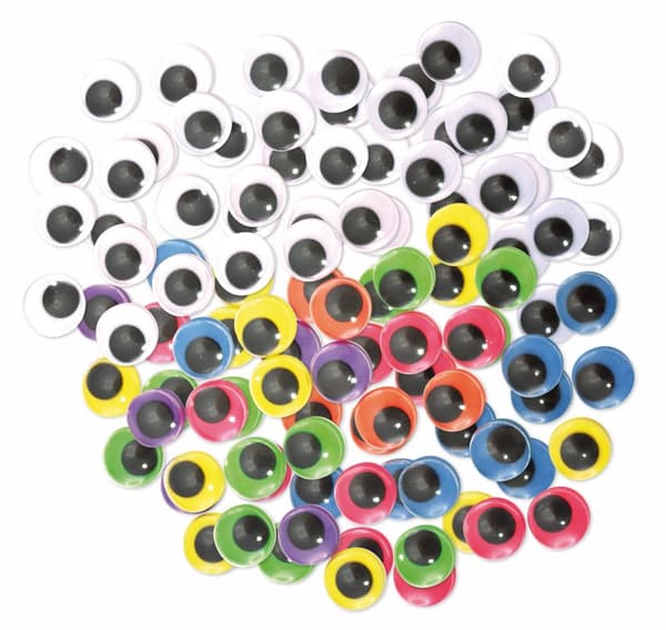 Plastögon blandade färger 300/fp