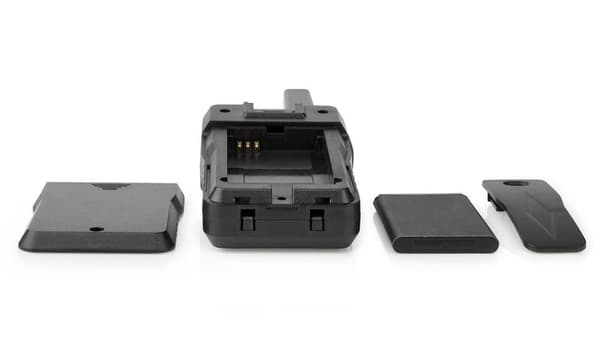 NEDIS vysílačka/ dosah 10 km/ 8 kanálů/ UHF/ VOX/ LED světlo/ nabíjecí základna/ micro USB/ 2 kusy/ černá