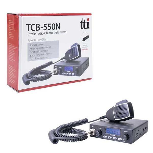 Tti Cb-radiostation Med Automatisk Squelch Tcb-550 N Sort
