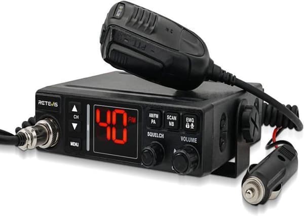 Radio CB Retevis MB63A, anti-brusfilter NB/ANL Radio CB, AM/FM, lång räckvidd, VOX, EMG CH9/19, amatörradio för lastbil (1 styck)