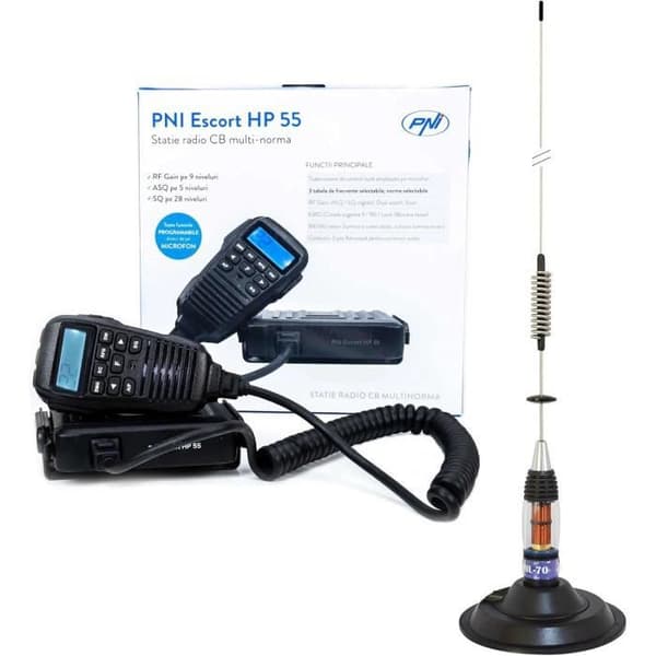 Station Radio CB PNI Escort HP 55 med Antenn CB PNI ML70 - Svart - 70 x 10,6 x 10,8 cm