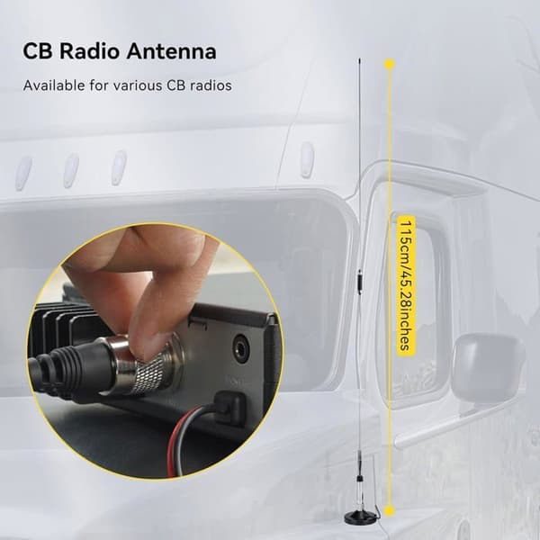Retevis MB62 Radio CB Mobil, Komplett Kit, Mini, med Antenn, AM/FM, VOX, EMG CH9/19, ASQ/SQ, Lätt att Använda, för Lastbilsförare