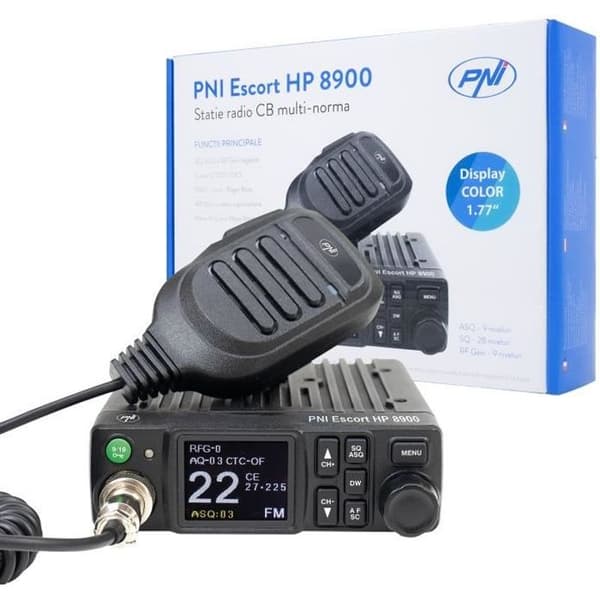 Radio CB PNI Escort HP 8900 ASQ, 12V / 24V, Gain RF, CTCSS-DCS, Dual Watch