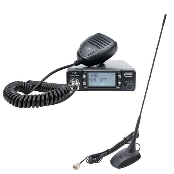CB Radio Pni - PACK106 - CB Radio Escort HP 9700 USB och CB Extra 48 Antenn med magnetisk bas