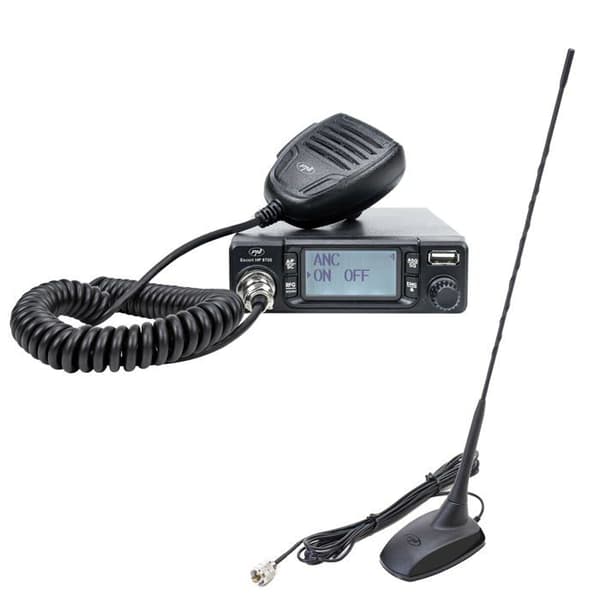 CB Radio Pni - PACK106 - CB Radio Escort HP 9700 USB och CB Extra 48 Antenn med magnetisk bas