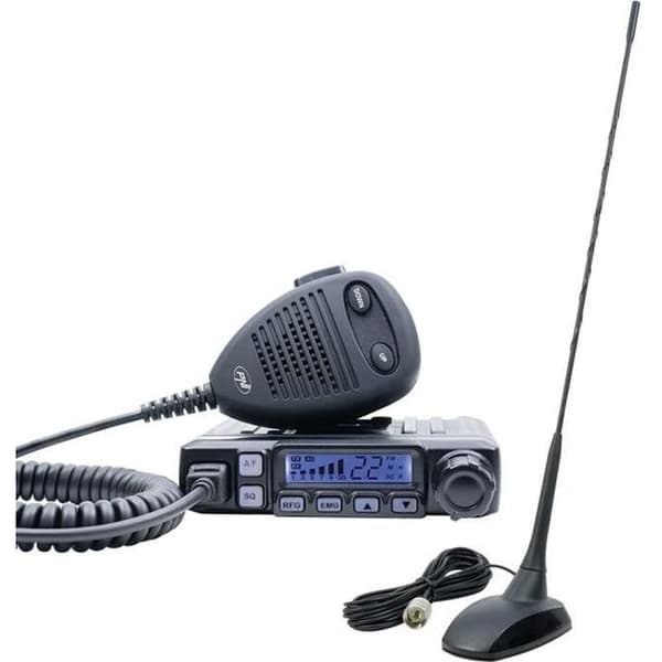 Radio CB PNI Escort HP 7120 ASQ, Gain RF, 4W, 12V och CB Extra 48 antenn med magnet ingår, 45 cm, SWR 1.0