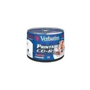 Verbatim DataLifePlus - 50 x CD-R - 700 Mt 52x - Leveä tulostettava pinta - Kara - Tallennusvälineet (43438)