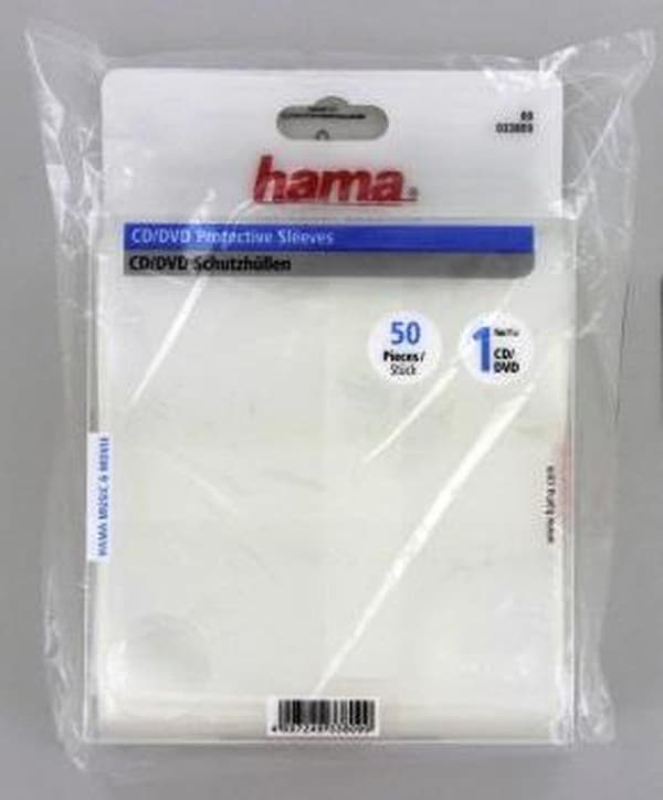 Hama 04733809 CD / DVD Beskyttelsescover / Gennemsigtig