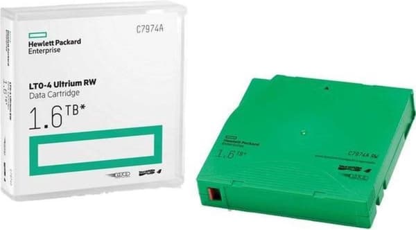 HPE RW Data Cartridge - LTO Ultrium 4 - 800 GB / 1,6 TB - skrivbare etiketter - grøn - til HPE MSL4048; StorageWorks Enterprise Modular Library E-Seri