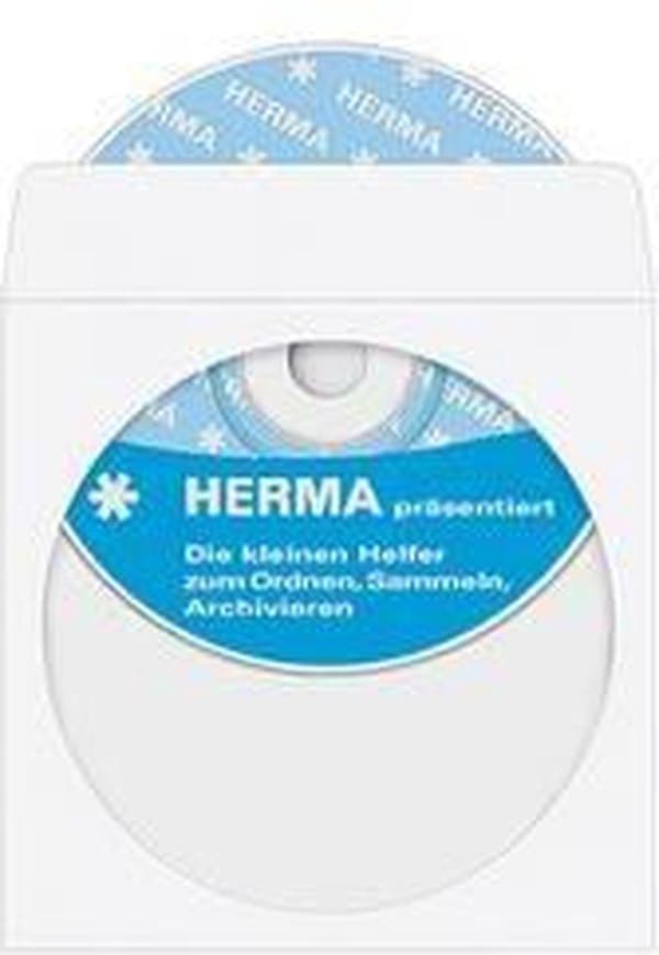 Herma CD-sleeve 1 CD/DVD/Blu-Ray Papir Hvid 100 stk (bxh) 124 mm x 124 mm 1140