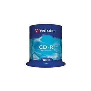 Ordret - 100 x CD-R - 700 MB (80 min) 52x - Spindel - Lagermedium (43411)