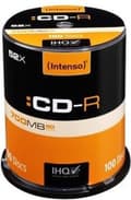 Miniatyrbild 3 av 3: Intenso CD-R 700Mb 52x spindel (100)