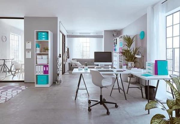 Leitz WOW Click & Store Opbevaringsboks med låg til CD'er - Papsorteringsæske til ting - 14,3 x 35,2 cm (BxD) - Ideel til hjemmearbejdspladsen - Isblå