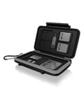 Miniatyrbillede 5 af 5: ICY BOX SD-kortopbevaring til 28 hukommelseskort (8X SD, 16x Micro-SD, 4X CF), kliplås, etui med karabinhage, sort