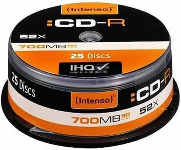 Intenso CD-R 700MB/80min 52x hastighed - 25 stk konditoræske