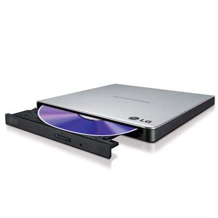 H.L Data Storage | Ultra Slim Portable DVD-Writer | GP57ES40 | Interface USB 2.0 | DVD±R/RW | CD read speed 24 x | CD write speed 24 x | Silver | Desk Silver